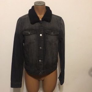 New Juniors LEI Black Jean Jacket M